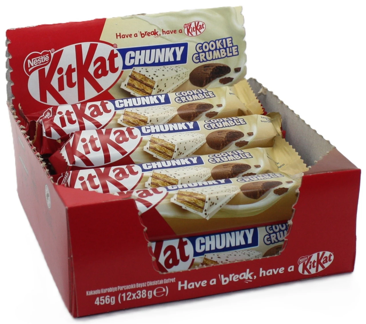 KitKat Chunky Cookie Crumble (Кит Кат Чанки Куки Крамбл в белом шоколаде) 38г (12)*20 — фото 1