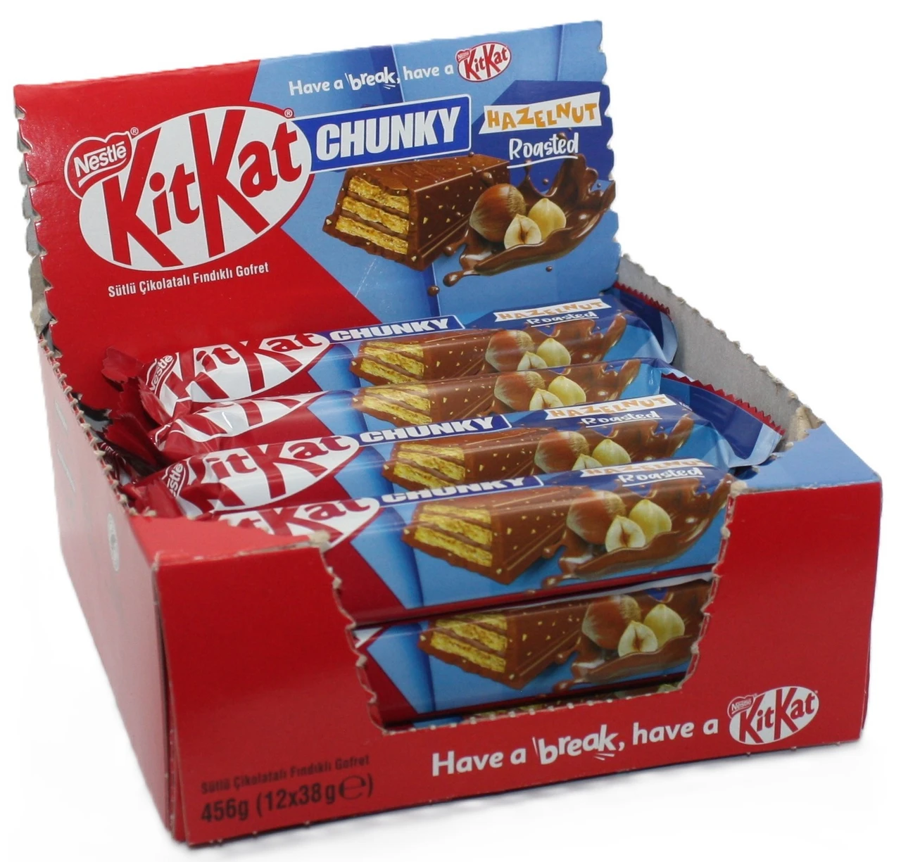KitKat Chunky Hazelnut Roasted (Кит Кат Чанки Фундук в молочном шоколаде) 38г (12)*20 — фото 1