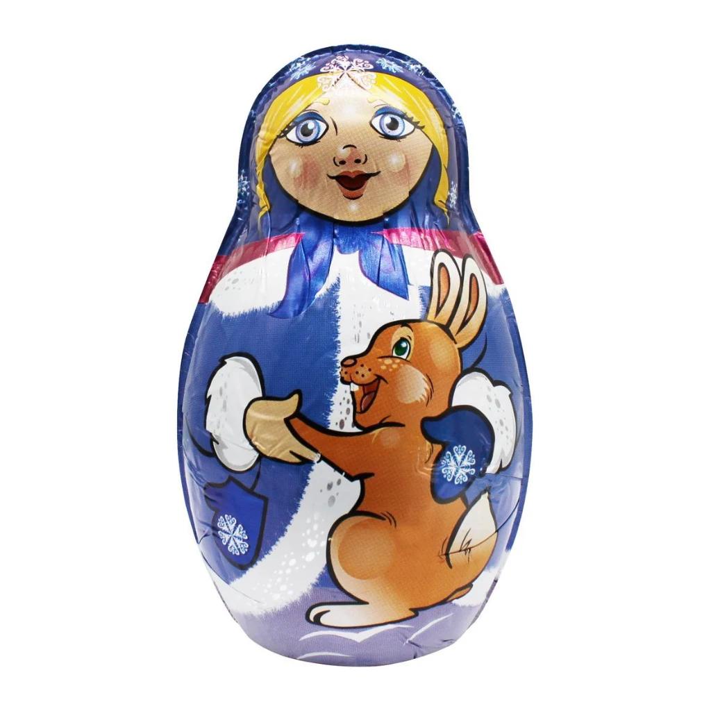 Шоколад фигурка 4611 Новогодняя Матрешка, (Золотое правило), 12 шт по 90 г — фото 1