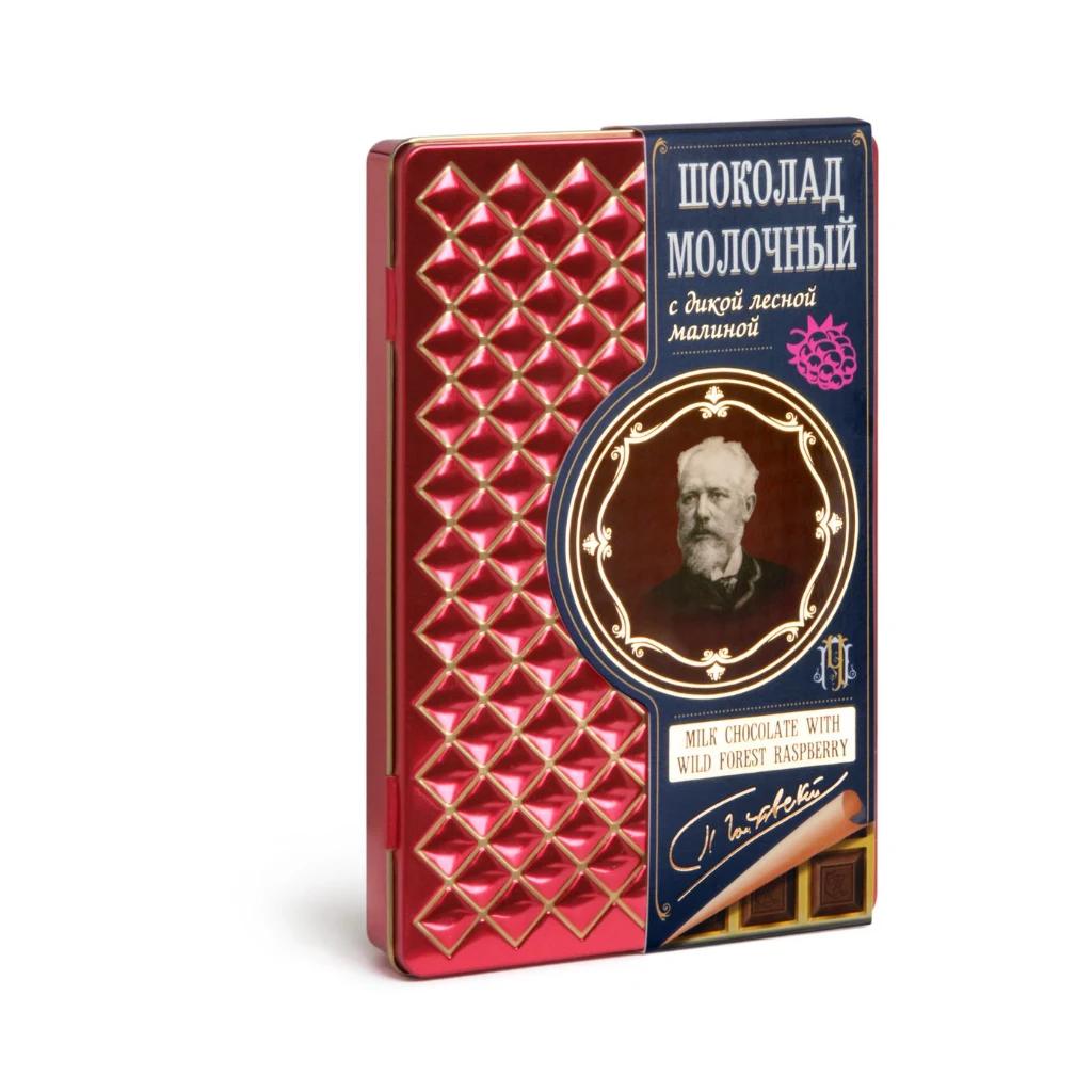 Шоколад (Томер). - Молочн. дикая лесной малина Чайковский, 10 шт по 90 г — фото 1