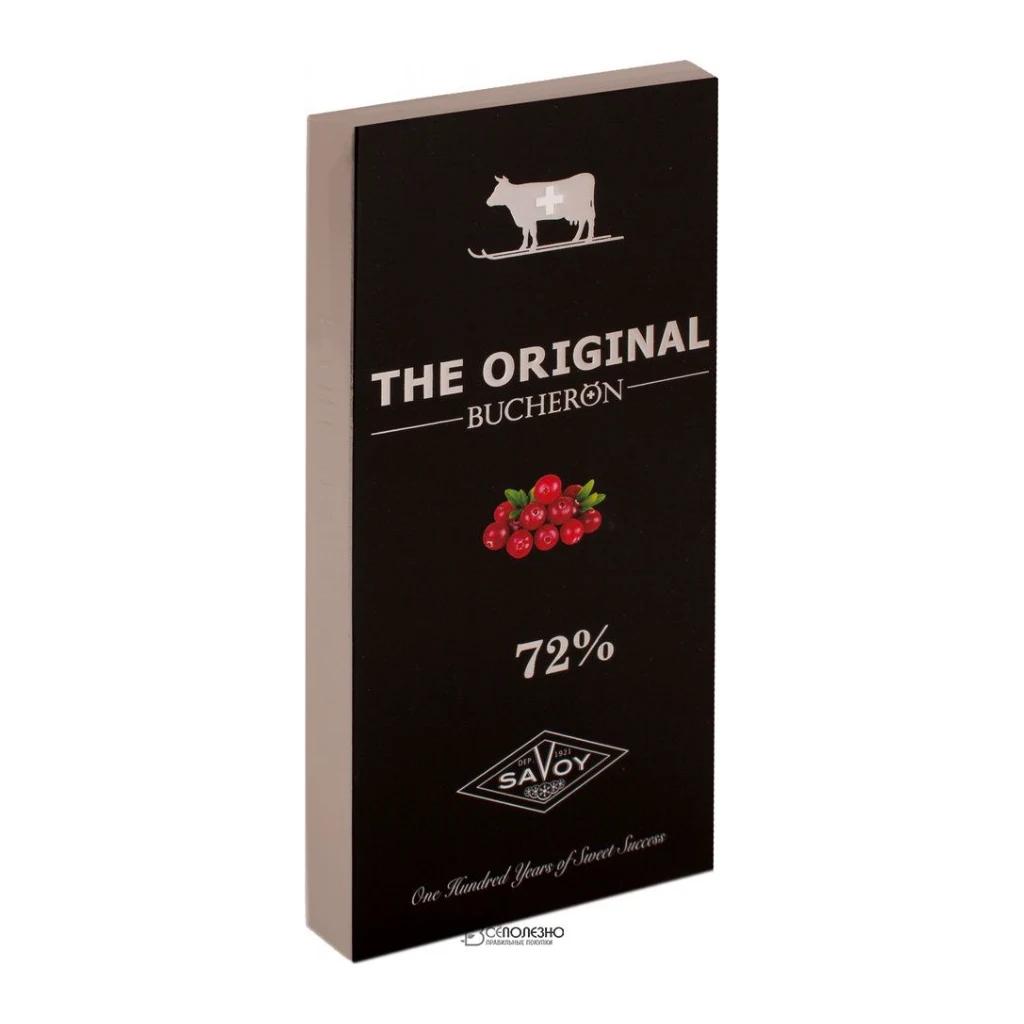 Шоколад горький 72% какао бс с кусочками сушеной клюквы (Марми), 10 шт по 90 г — фото 1