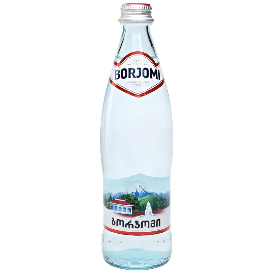 Минеральная Вода "Borjomi" / Боржоми Газированная Стекло 0.5 Л
