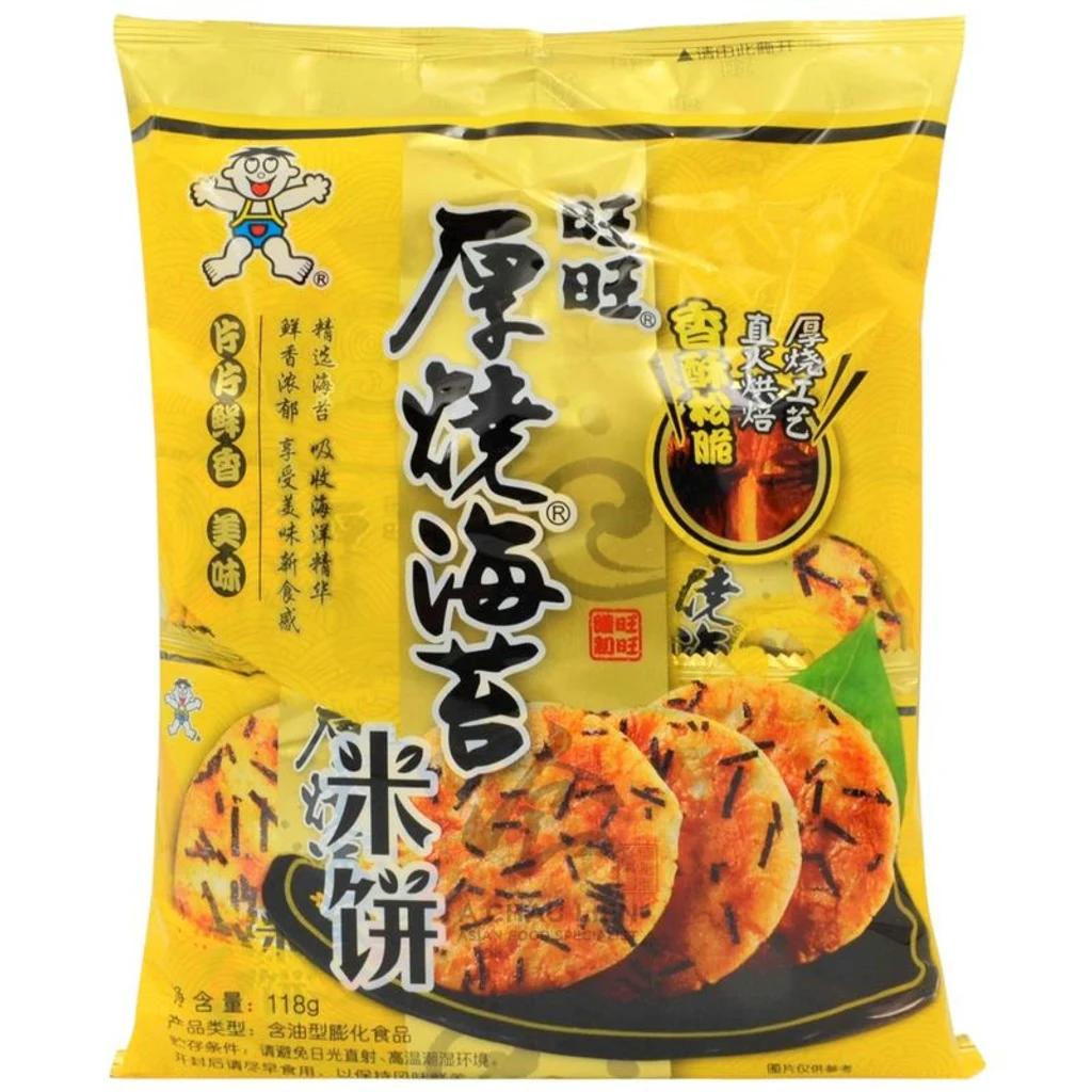 Крекеры рисовые со вкусом водорослей Wangwang, 12 шт по 118 г — фото 1