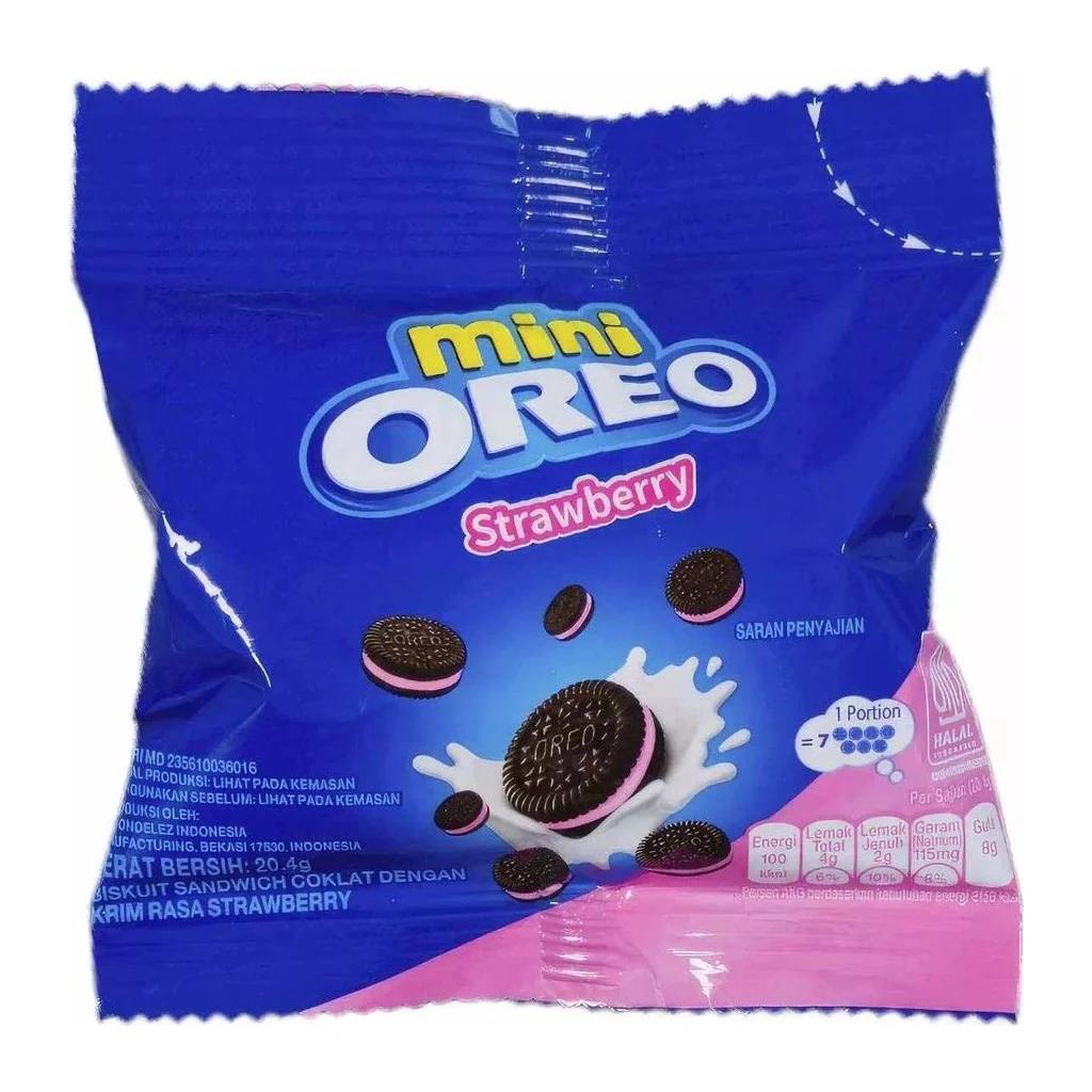 Mini Oreo Strawberry (Орео Мини с Клубничным кремом), 60 шт по 20,4 г — фото 1