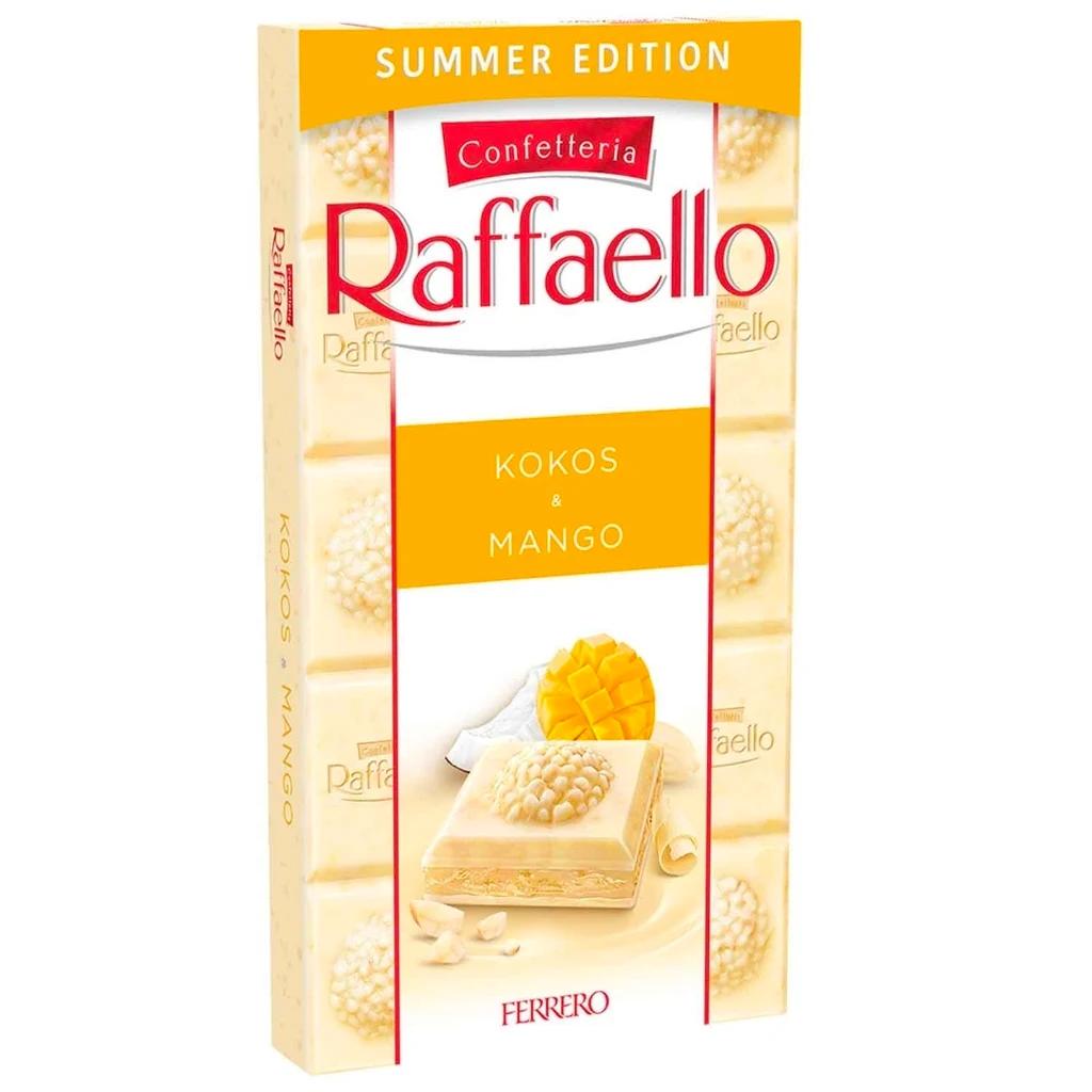 Raffaello Kokos & Mango (Шоколад плитка Рафаэлло Кокос-Манго), 8 шт по 90 г — фото 1