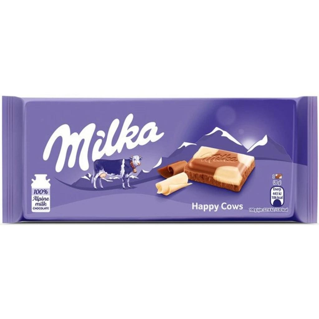 Шоколад плитка Milka Happy Cow (Милка Хеппи Коу), 24 шт по 90 г — фото 1