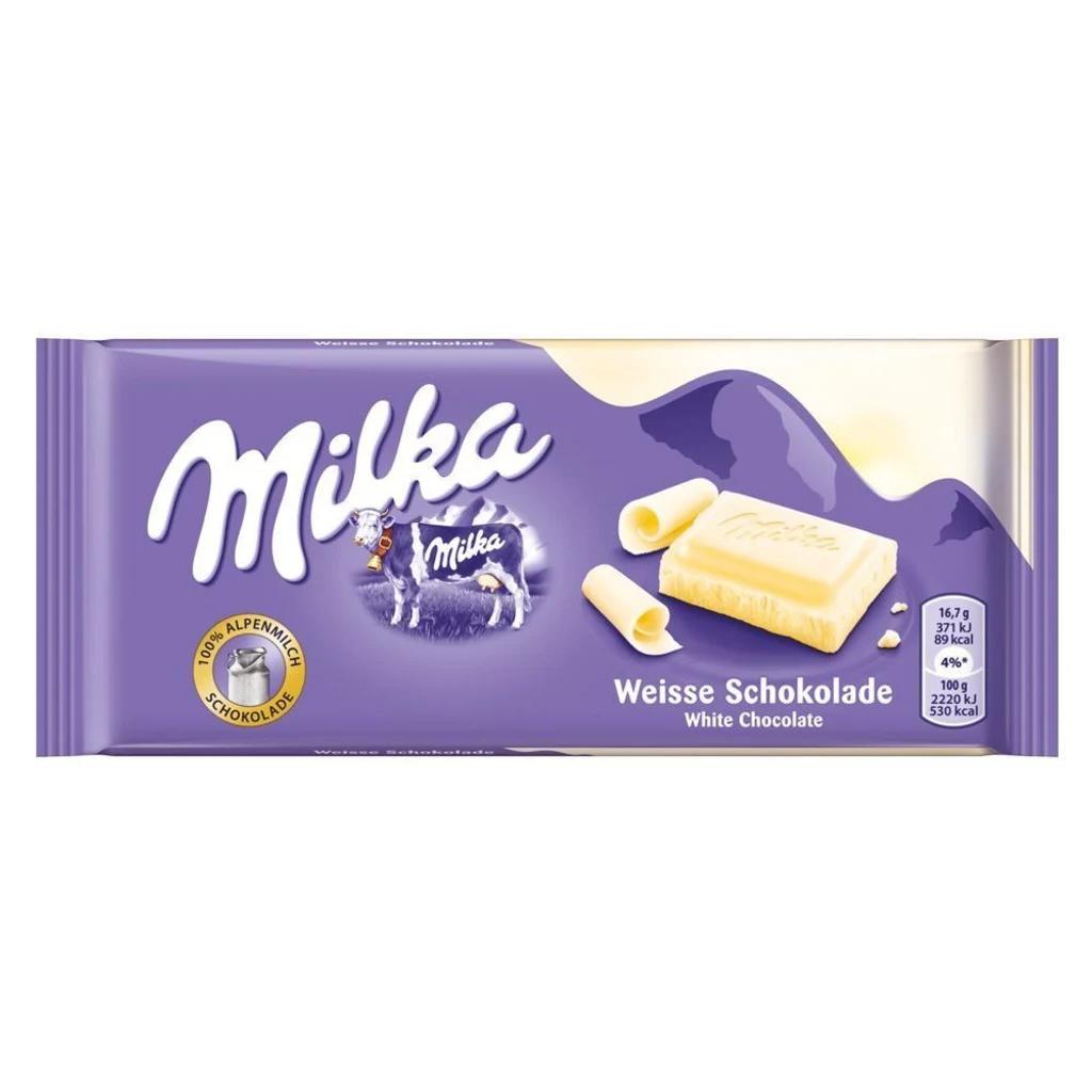 Шоколад плитка Milka White (Милка Вайт), 24 шт по 90 г — фото 1