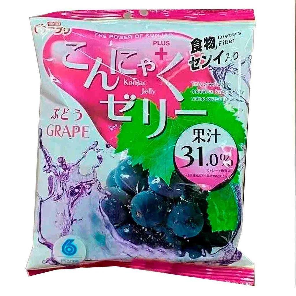 Желе Yukiguni Aguri Конняку со вкусом Винограда, 12 шт по 96 г — фото 1