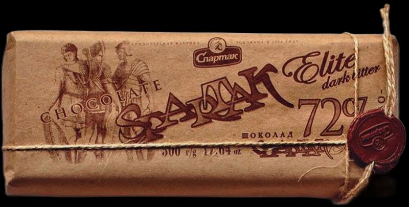 Шоколад Спартак Горький Элитный 56%, 3 шт по 500 г — фото 1