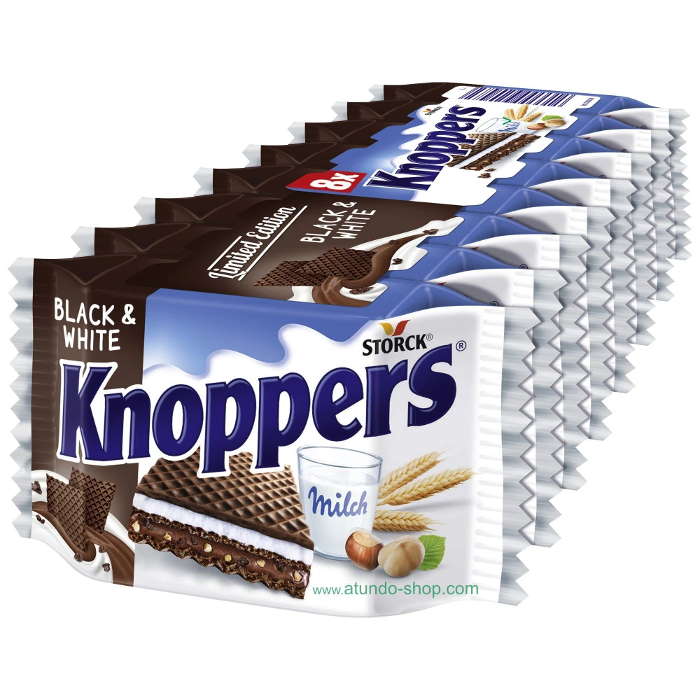 Knoppers Вlack&White (Вафельное печенье Шторк Кноперс Блек&Вайт) 25г (24) — фото 1