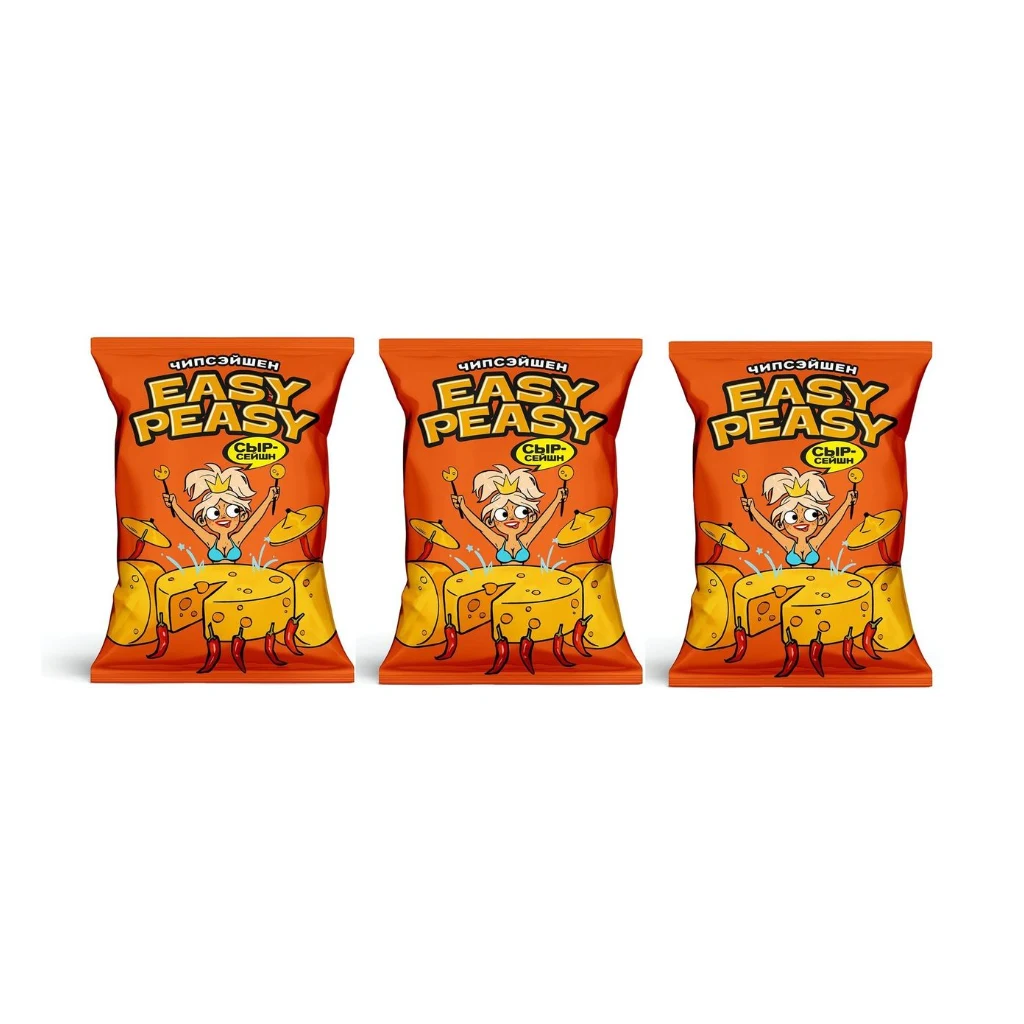 Картофель хрустящий EASY PEASY 70гр.1/12шт(Сыр-Сейшн) — фото 1