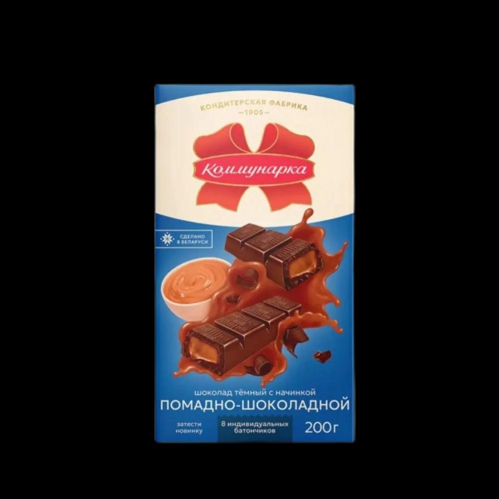 Коммунарка шок Темный помадно-шок начинкой, 17 шт по 200 г — фото 1