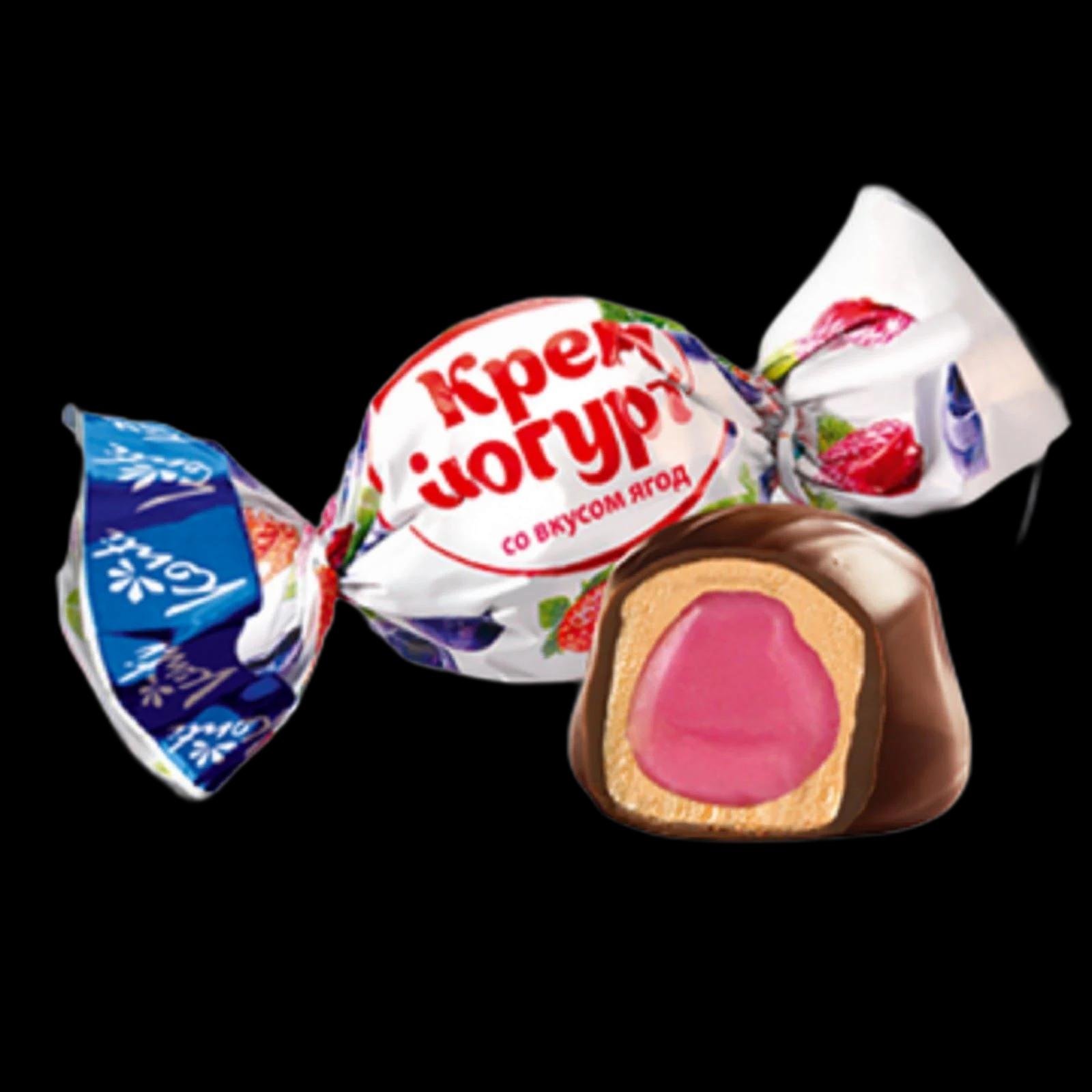 Конфеты Крем-йогурт со вкусом ягоды (Конти) 6 кг — фото 1