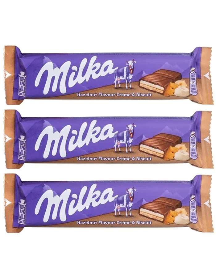 Milka Hazelnut Creme&Biscuit (Милка Батончик Крем Бисквит) 46г (42) — фото 1