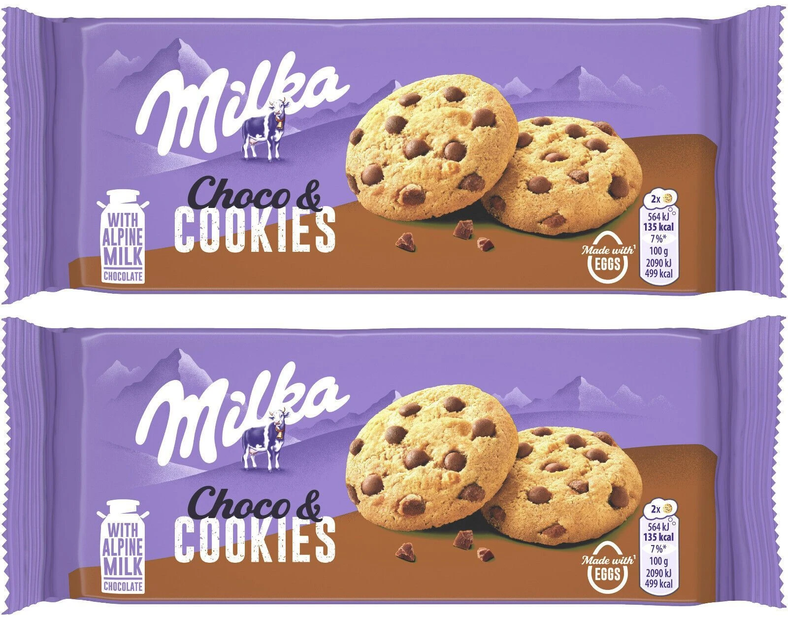 Milka Choco Cookie Nut (Милка Печенье Чоко Куки Натс) 135г (24) — фото 1