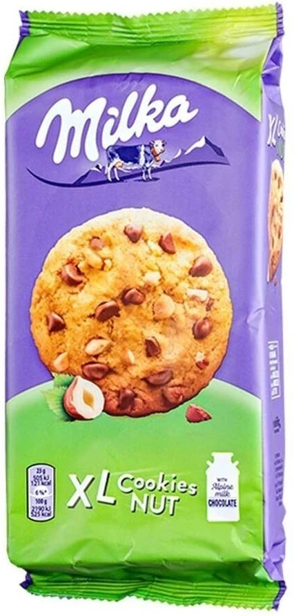 Milka XL Nuts (Милка Печенье XL Куки Натс орехом) 184г (10) — фото 1