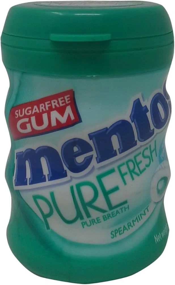 Mentos Pure Fresh Spearmint (Ментос Сперминт жев.резинка) 60г (6)*4 банка — фото 1