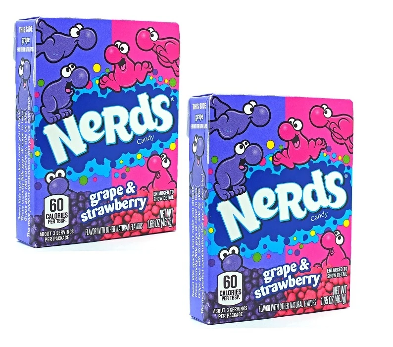 Nerds Grape Strawberry (Нердс Конфеты Виноград Клубника) 141г (12) — фото 1