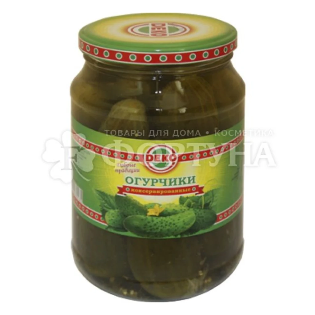 Огурчики "Деко" консерв.6-9см 670гр*8шт Гост — фото 1