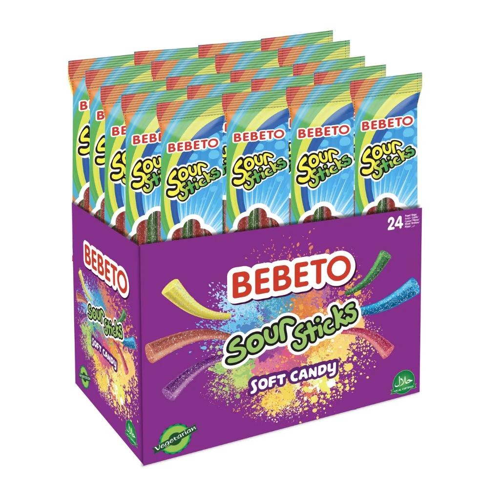 Мармелад Бебето Sour Stik со вкусом Тутти Фрутти, 24 шт по 30 г — фото 1