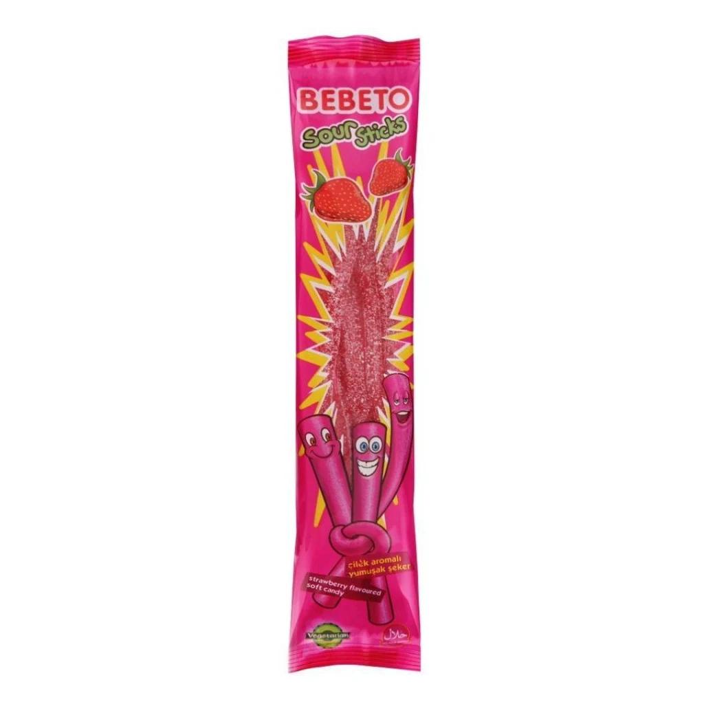 Мармелад Бебето Sweeto Sour Stiks со вкусом Клубники, 24 шт по 30 г — фото 1