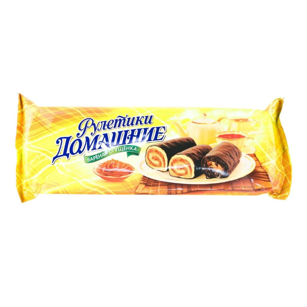 Мини-Рулеты бисквитные Рулетики Домашние в ассортименте (Ковис), 20 шт по 150 г — фото 1