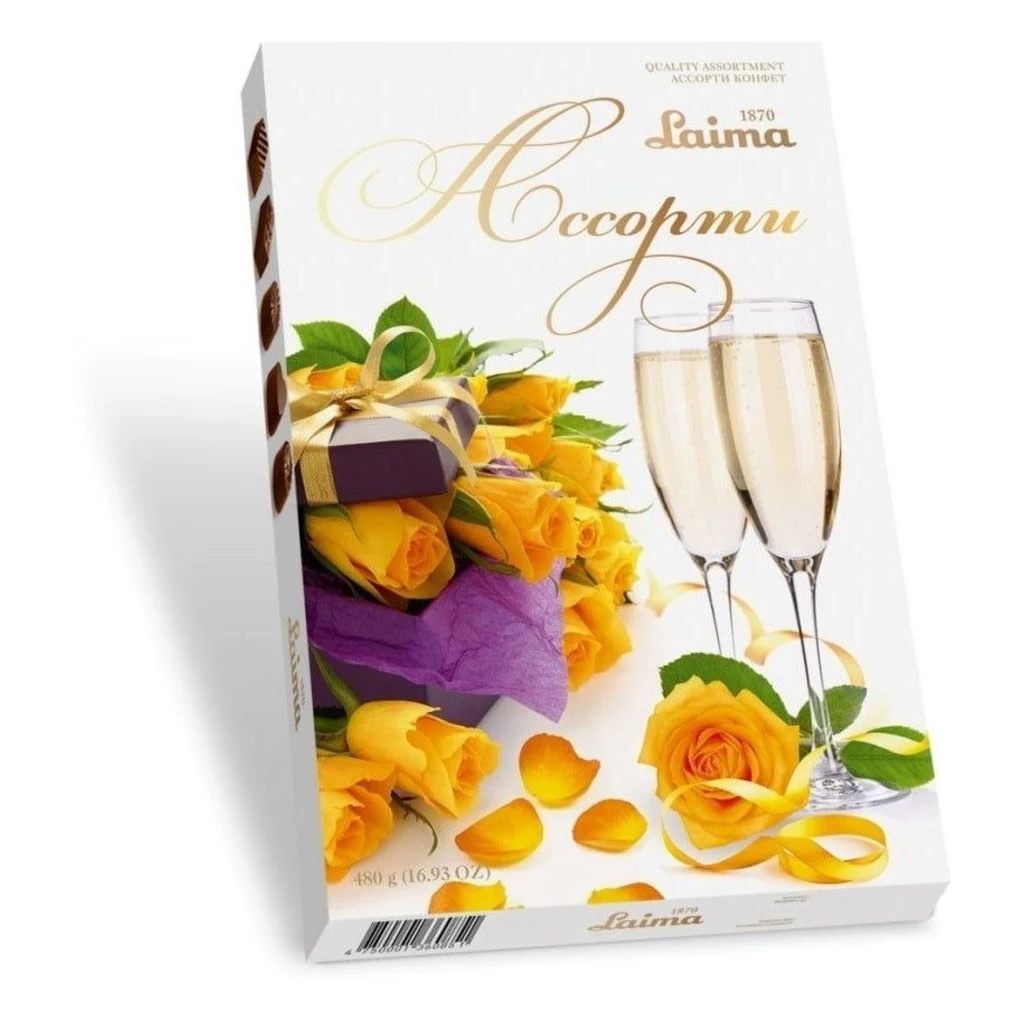 Набор Ассорти "Лайма" Желтые розы 480-гр 12шт — фото 1