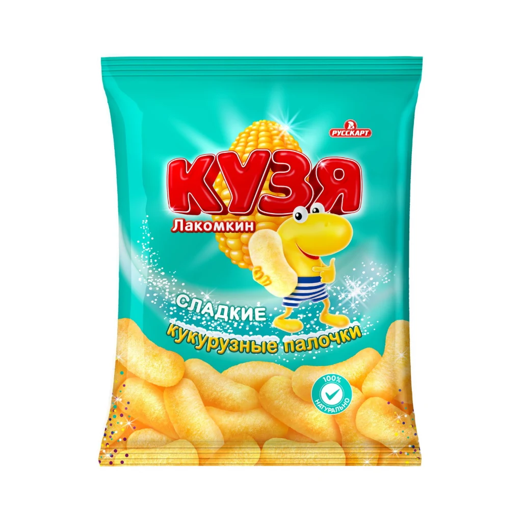 ПАЛОЧКИ Кукурузные КУЗЯ Лакомкин 100гр 15шт — фото 1
