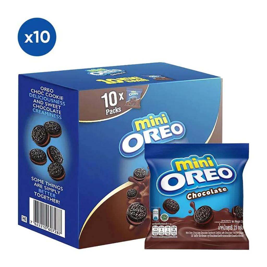 Печенье Oreo Mini Chocolate с шоколадным кремом, 10 шт по 20 г — фото 1