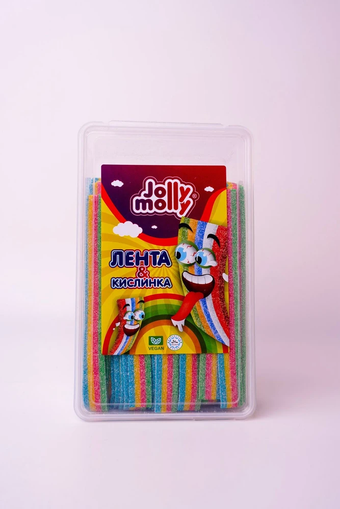 Жевательный мармелад Jolly Molly Кислая Лента 4 вкуса 15г (72)*6 — фото 1