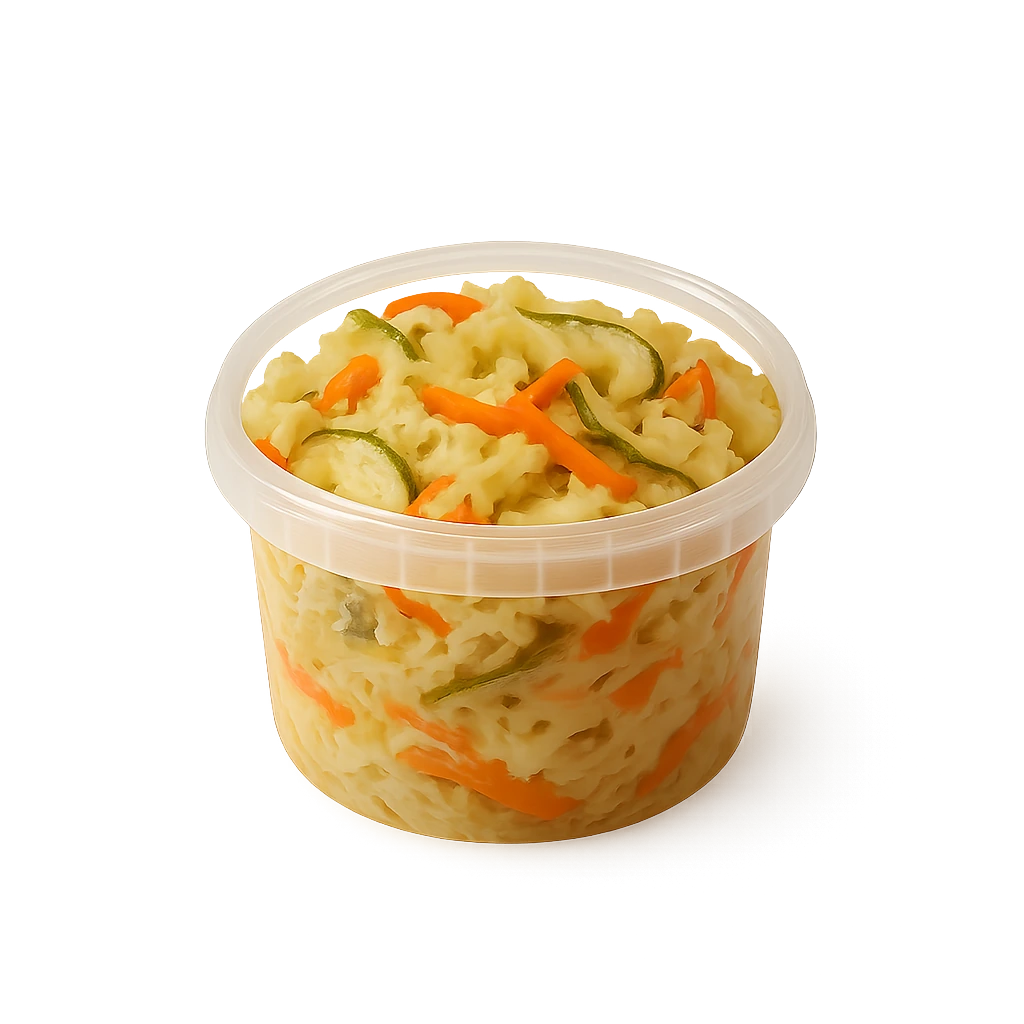 Весенний Салат по Корейски Не Острый (зелен, Огурцы, Морковь, Капуста) в Ведре 1л