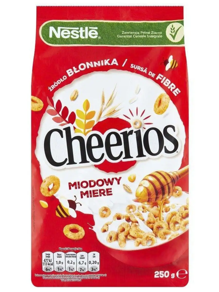Nestle Cereals Cheerios Honey (Готовый завтрак Чириос с Медом) 250гр (16)