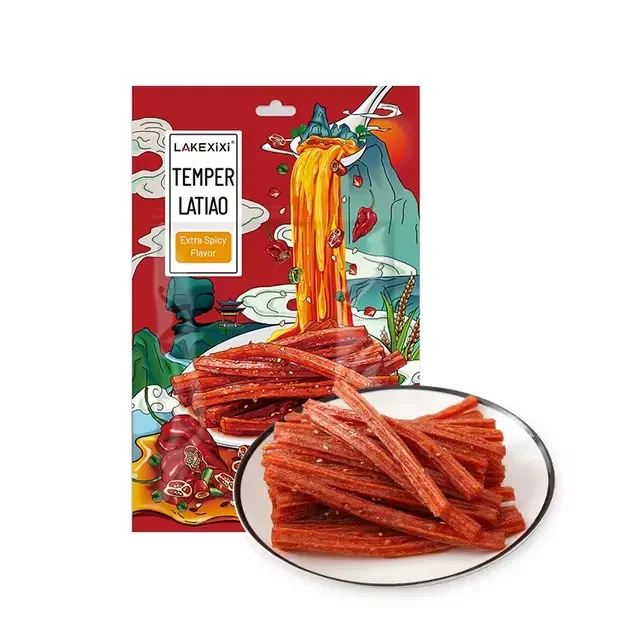 Соевое мясо Lakexixi Пряная палочка Garlic and Spicy (Чесночно-Пряный) 92г (25)*4