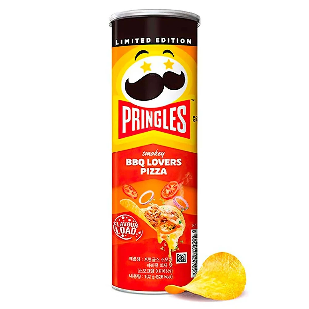 Pringles BBQ Lovers Pizza (Пицца для любителей Барбекю) 102гр (12) Корея — фото 1