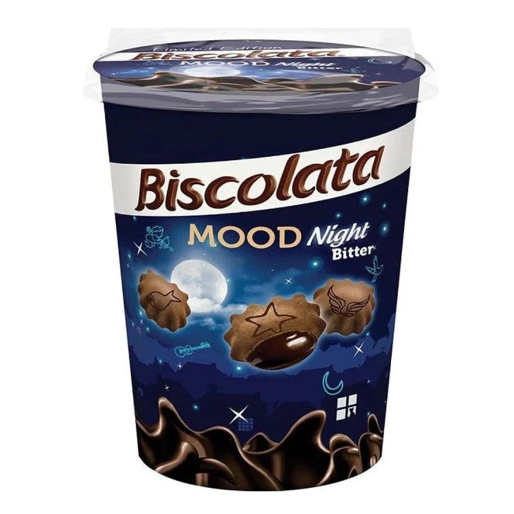 Печенье Biscolata Mood Bitter с черным шоколадом (Турция), 24 шт по 115 г — фото 1