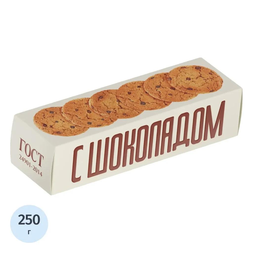 Печенье Овсянное Классическое с кусочками шоколада (Полёт), 12 шт по 250 г — фото 1