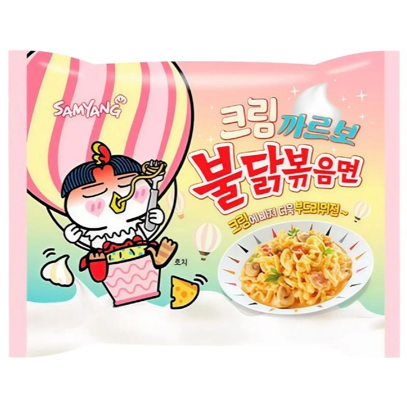 Лапша Samyang 80г Chicken Creamy Carbonara со вкусом курицы в соусе карбонара — фото 1