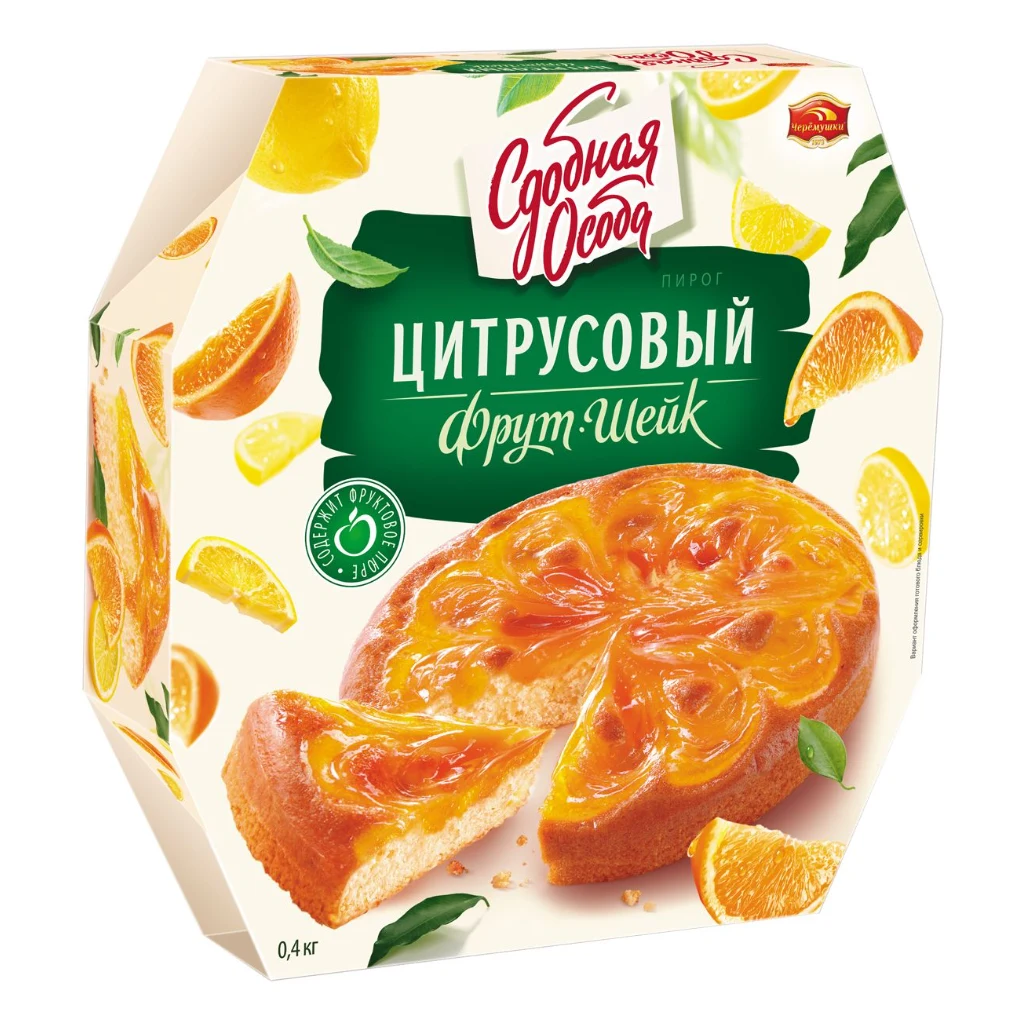 Пирог Сдобная Сдоба "Цитрусовый" 400-гр 12шт — фото 1