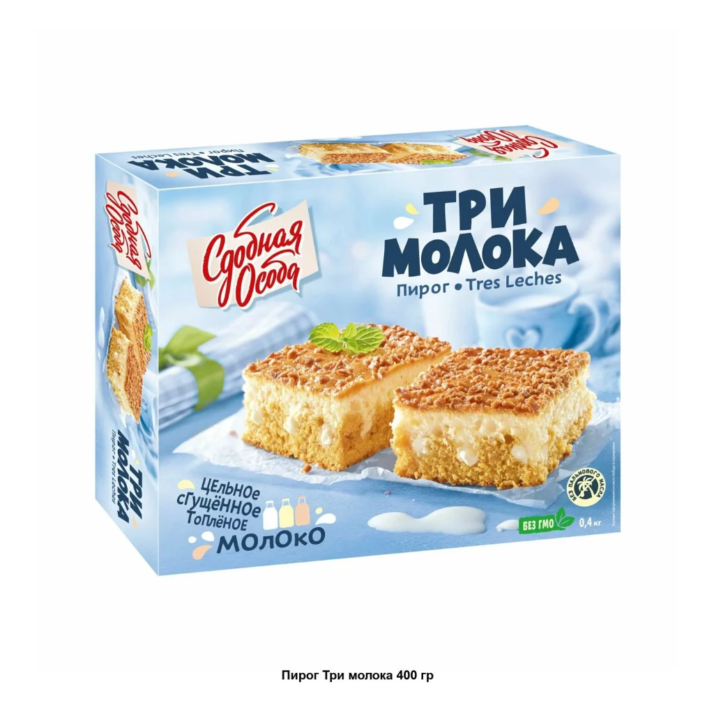 Пирог Три молока 400-гр.1/6шт (Черёмушки) — фото 1