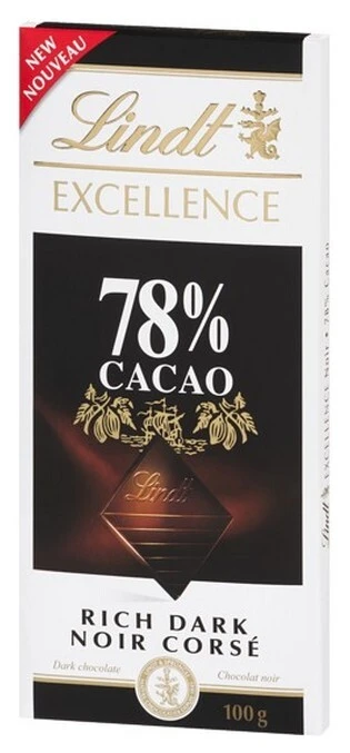 Lindt Excellence 78% Cocoa (Шок.плитка Линдт Какао 78%) 100г — фото 1