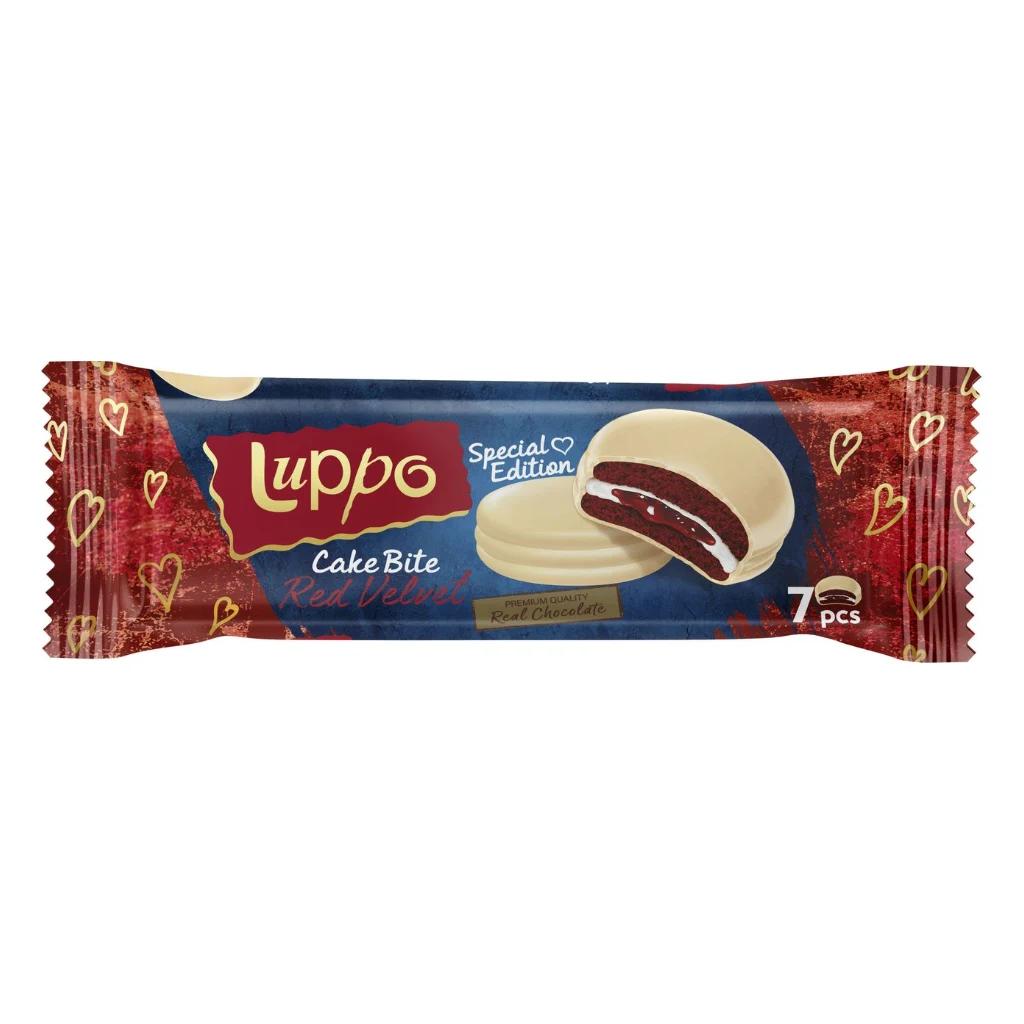 Сендвич-Кекс Luppo Cake Bite с маршмеллоу Клубничной начинкой (Турция), 12 шт по 182 г — фото 1