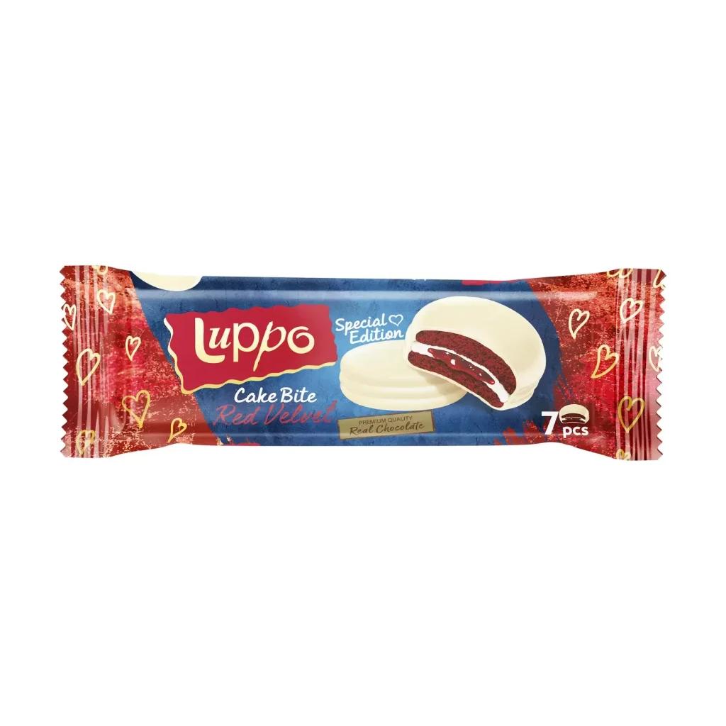 Сендвич-Кекс Luppo Dark с маршмеллоу Клубничной начинкой (Турция), 12 шт по 182 г — фото 1
