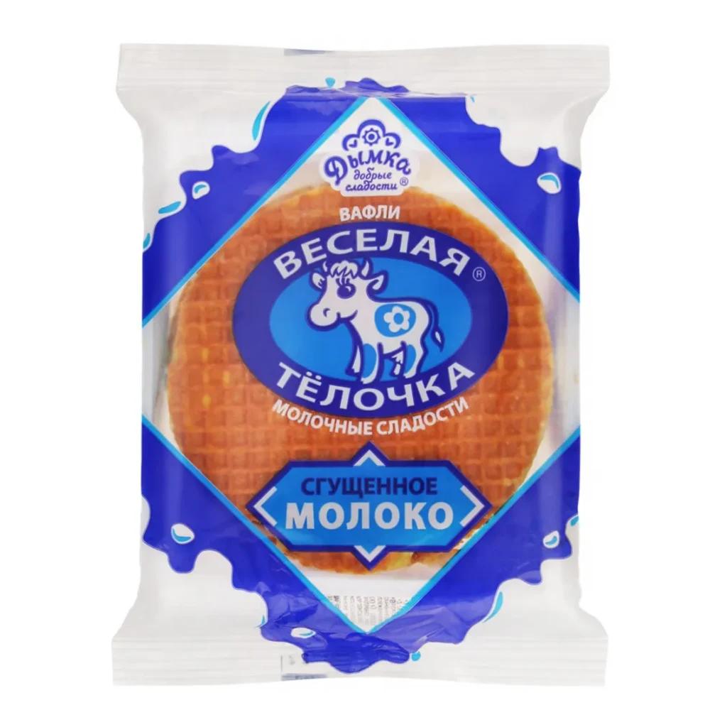 Вафли Веселая Телочка сгущеное молоко, (Дымка), 24 шт по 150 г — фото 1