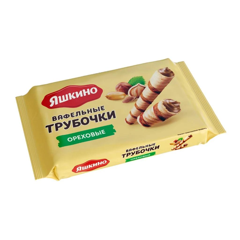 Трубочки вафли Яшкино Ореховые, 24 шт по 190 г — фото 1