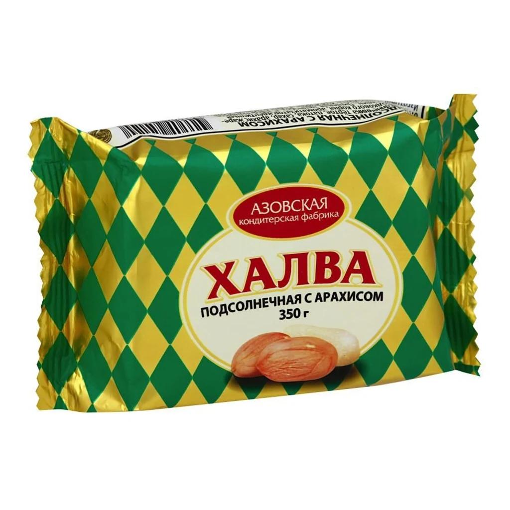 Халва Азов подсолнечная с арахисом, 16 шт по 350 г — фото 1