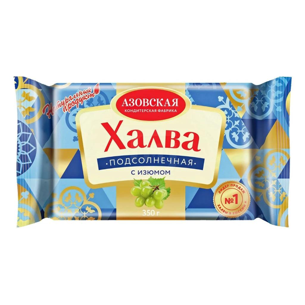 Халва подсолнечная с изюмом Азов, 18 шт по 250 г — фото 1