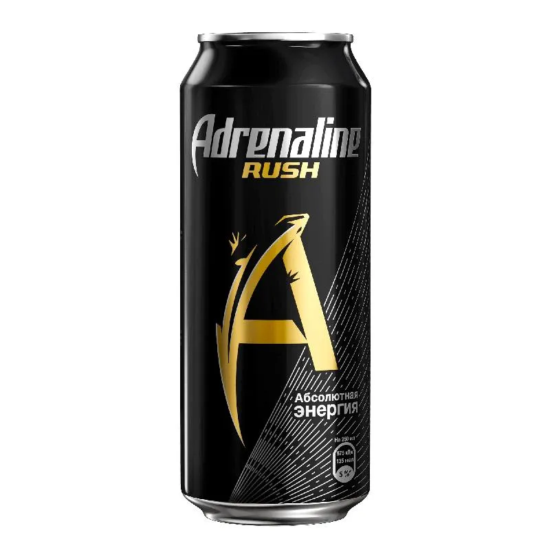 Энергетический Напиток "Adrenaline Rush" / Адреналин Раш Ж/банка (0,449л)