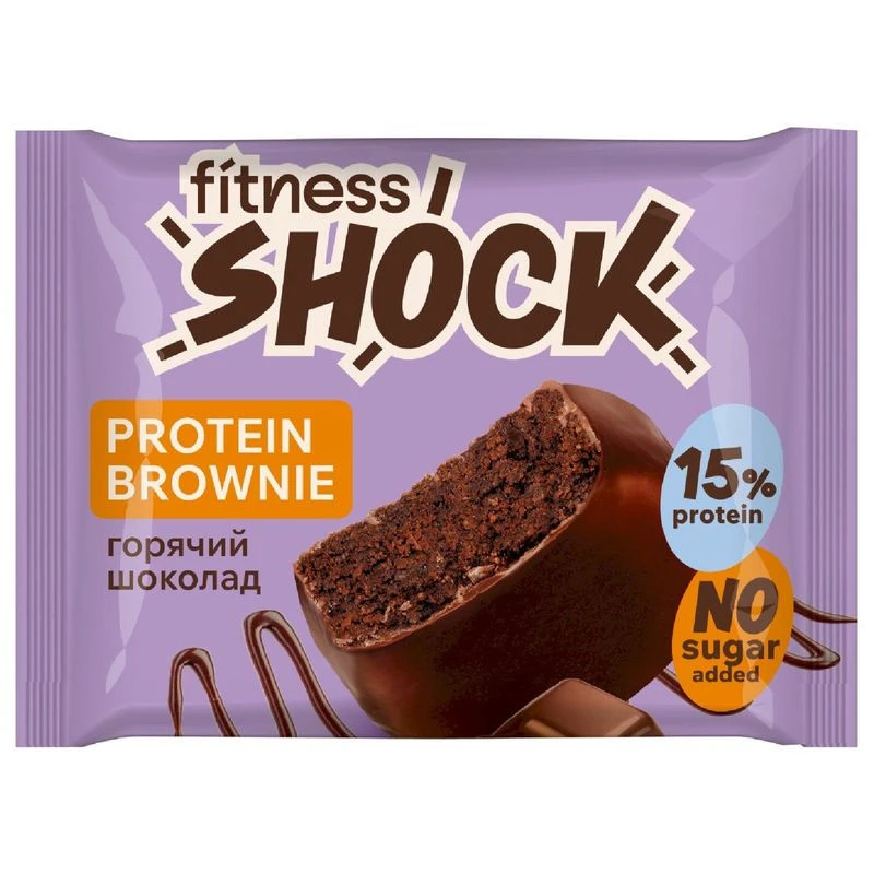 Брауни FitnesSHOCK "Брауни Горячий шоколад" 50г (12)*6 — фото 1