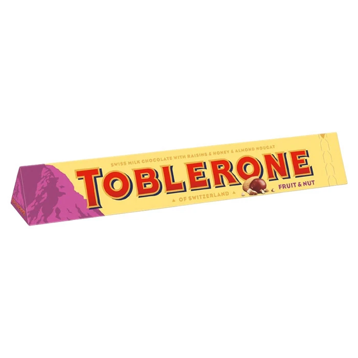 Toblerone Fruit & Nut (Молочный шоколад Тоблерон Фрут&Нат) 100г (20)*4 — фото 1