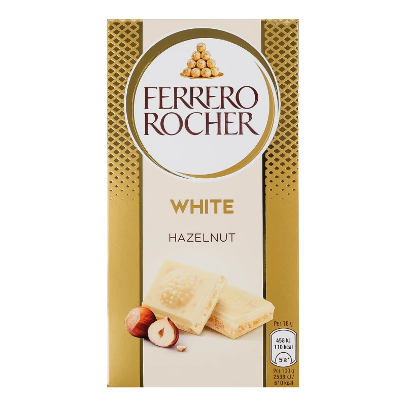 Шоколад Ferrero Rocher White белый 90г — фото 1